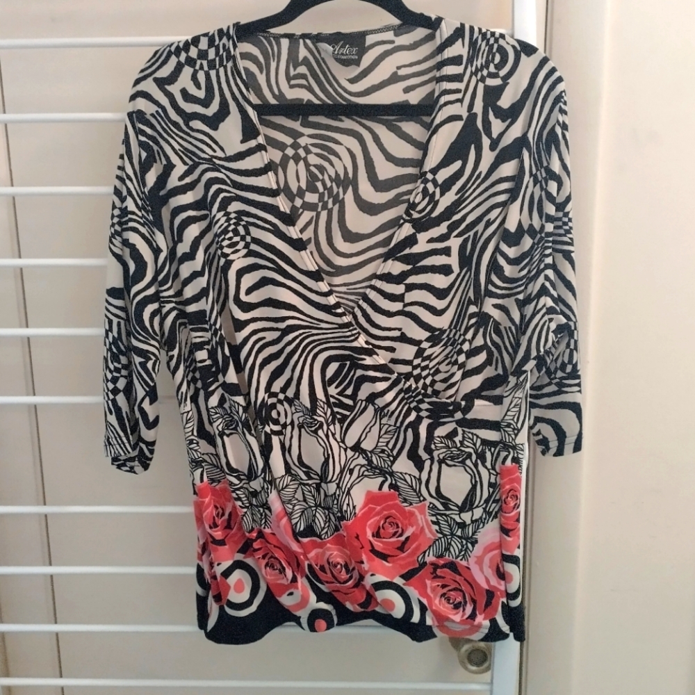 Plunging shirt, semi formal, women's XXL